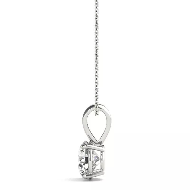 14K White Gold Split Bail Lab Diamond Solitaire Pendant (1 ct. tw.)